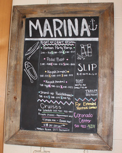 DeSoto Marina chalkboard